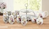 12 Piece Spring Posy Porcelain Tea Set with 4 assorted Flowers Patterns * FREE DELIVERY*