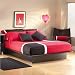 Queen South Shore Cosmos Black Modern Platform Bed
