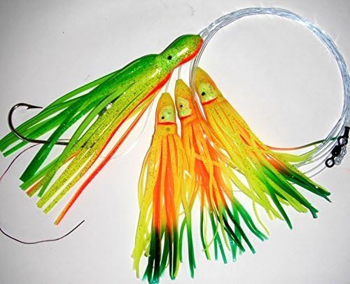 DAISY CHAIN BAIT RIG Mexican Flag Saltwater Fishing Lure for Tuna Marlin Sails by Ancient Mariner Tackle
