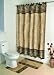 AKEELA JUNGLE LEOPARD THEME FABRIC SHOWER CURTAIN, FABRIC COVERED RINGS, AREA RUG & CONTOUR RUG SET
