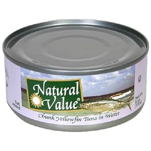 Natural Value Tuna, Yellowfin Chunk in Water, 6
