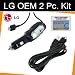 Original 2 Pc. Set OEM Data Cable + OEM Car Charger for your LG Rumor LX260,UX260 + DBROTH Cloth