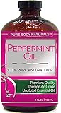 Pure Body Naturals Undiluted Essential Peppermint Oil, 4 fl. oz.