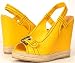 Womens Yellow Wedges Platforms Dress Shoes Sandals