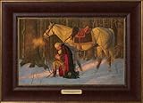The Prayer At Valley Forge- Arnold Friberg Gallery Quality Framed Art Print- Textured Mahogany Frame 17