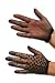 CLEARANCE Delicate Nylon Filet Hand Crochet Gloves with Sequins and Beads