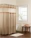 Taupe Embroidered Buena Vista Fabric Shower Curtain Image