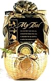 My Dad is Golden Gourmet Snack Food Basket - Christmas Holiday Gift Idea for Men