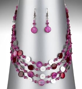 Sparkle Chorus Shell Necklace & Earrings Set