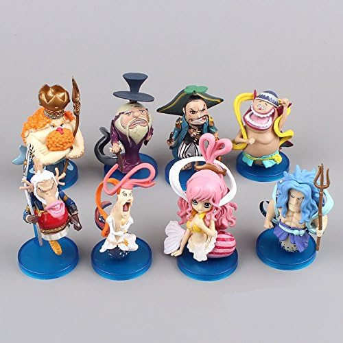 Anime One Piece Fishman Island Princess Shirahoshi Mini PVC Action Figures Collection Model Toys Dolls 8pcs/set OPFG305