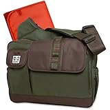 Diaper Dude Sport "His Dudeness" Diaper Bag by Chris Pegula - Olive Messenger with Cross Body Strap