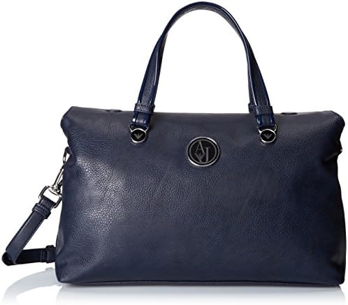 Armani Jeans U8 Large Bottalata Tumbled Matte Shopper Magnetic Top Handle Bag