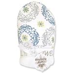 Trend Lab White Terry Hooded Towel with Twill On Hood And Trim