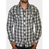 ROAR Origin Mens Plaid Military Inspired Long Sleeve Button Up Woven Shirt Top