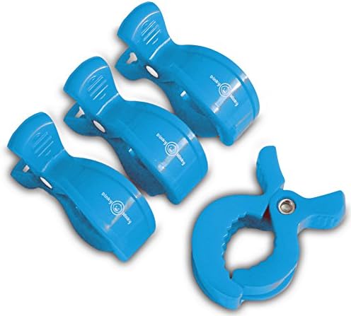 Stroller Clips to Hook Muslin Sun Shade to Canopy, Car Seat Cover Clip, Nursing Cover, Pram Toy Holder, Blanket Clamp - Best Baby Shower Registry Gift - Buggy Accessory