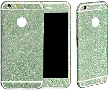 Welcomeuni Bling Glitter Plastic Back Film Sticker Case Cover for Iphone 6 4.7 (Green)