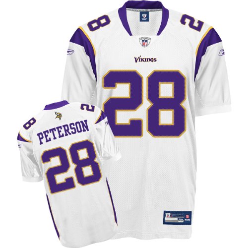 Reebok Minnesota Vikings Adrian Peterson Authentic White Jersey Size 48