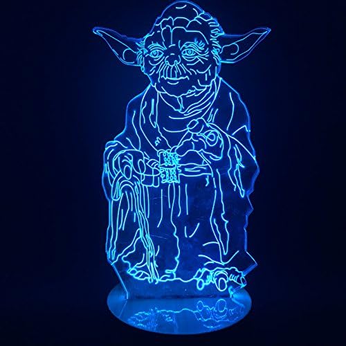Star Wars Legendary Jedi Master Yoda 3D Night Light Multi-colored Master Yoda LED Desk Light