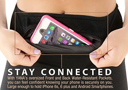 YANA Women's 2-in-1 Running Tights with Front and Back, Water-Resistant Pockets. (10)