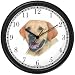 Labrador Retriever (Yellow) JP Dog Wall Clock by WatchBuddy Timepieces (White Frame)