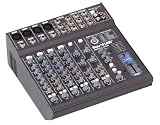 Soundlab Black High Quality 200W Stereo Flatbed Mixer Amplifier