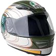AGV Airtrixx S-4 Sports Bike Motorcycle Helmet w/ Free B&F Heart Sticker Bundle - Camo Green / Small