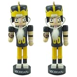 University of Michigan Wolverines Mini Nutcracker Ornament Set