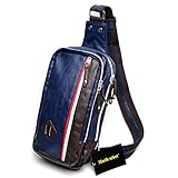 (Marib select) ボディバッグ 斜めがけバッグ マチが広くて定番フォルム カラーライン入り ワンショルダー メンズ 鞄 カバン #c029 (ネイビー) (Marib select) ボディバッグ 斜めがけバッグ マチが広くて定番フォルム カラーライン入り ワンショルダー メンズ 鞄 カバン #c029 (ネイビー)