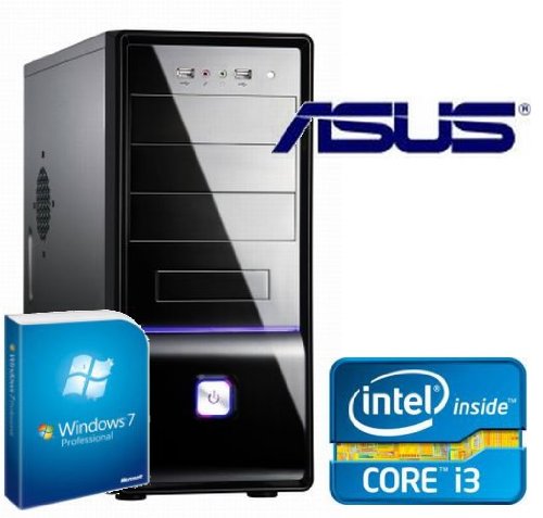 Tronics24 Istarter PC Intel Core i3-2120 (Dualcore) Sandy Bridge 2 x 3.3 GHz, 4 GB DDR3, Asus, 500 GB Sata3 , Intel HD2000, USB 3.0, SATA3, Microsoft Windows 7 Pro, DVD-Brenner, Sound, GigabitLan, Cardreader, OFFICE PC