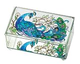 Peacock Glass Trinket Box