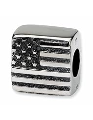 Sterling silver Reflections Flag Bead QRS1432