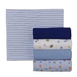 Gerber Flannel Receiving Blankets 5-pk. - Blue