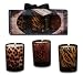 DecoGlow One World Collection Gift Set 3-Piece 2.5-Inch Safari Print Glass With Filled Candle