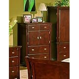 Solid Wood Fully Assembled Chest , Cherry Finish