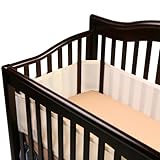 BreathableBaby Breathable Safer Bumper, Fits All Cribs, Ecru