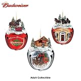 Budweiser Clydesdales Sleigh Bells Christmas Tree Ornaments: Set Of Three by Hamilton Authenticated