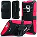 i-Blason for HTC One MAX (5.9 Inch Display) Prime Series Dual Layer Armored Hybrid Case with Kick Stand (Red)