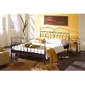 Metallbett 140x200 cm Line schwarz Doppelbett Bett Schlafzimmer Eisenbett
