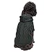 Blueberry Pet Elite & Cool Cable Hooded Dog Sweater in Gray, Back Length 10