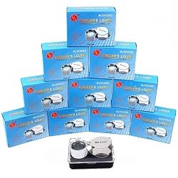 12 30x Folding Eye Loupes Gemstone Jeweler Magnifiers