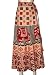 Party Wear Orange Printed Cotton Wrap Around Skirts 40" L