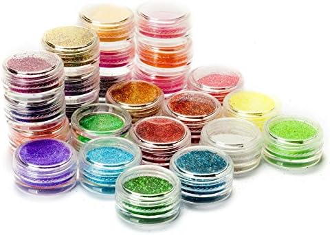 Colorlife 24 Colours Premium Manicure Nail Art Glitter Sparkles Decorations with Exclusive Gift