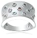 Sterling Silver Multi-Color Diamond Ring