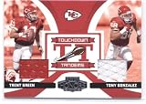 2005 Playoff Honors Touchdown Tandems Materials #TT12 Trent Green / Tony Gonzalez - Kansas City Chiefs (Piece of Authentic Game-Worn Jersey Serial #'d to 125) (Football Cards)