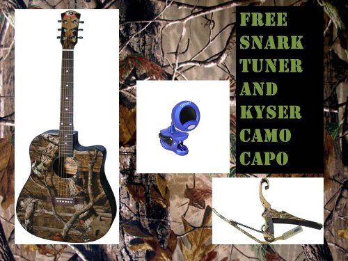 INDIANA Acoustic-Electric Guitar – Mossy Oak Infinity Camouflage*(FREE CAMO CAPO AND TUNER)*