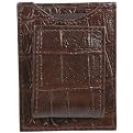 Daxx Croc Magnetic Money Clip Brown
