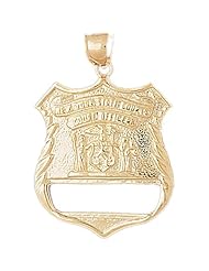 CleverEves 14K Gold Pendant Police Badge 7.9 - Gram(s)