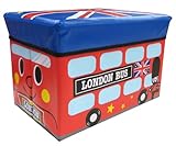 MKキャラ座れる収納ボックスLサイズロンドンバス 