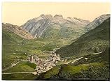Hospenthal, Andermatt, Switzerland wall sized print (photochrom) photochrome measured in inches 8x10