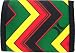 Hurley Left Overs Zig Zag Rasta Tri-fold Wallet